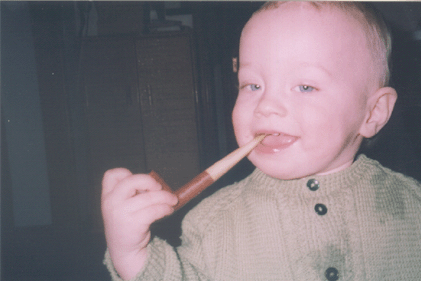 Misha and daddy's pipe