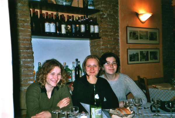 Dinner with friends, in Rome